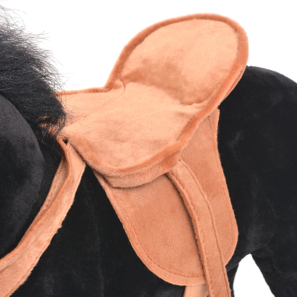 peluche cheval noir