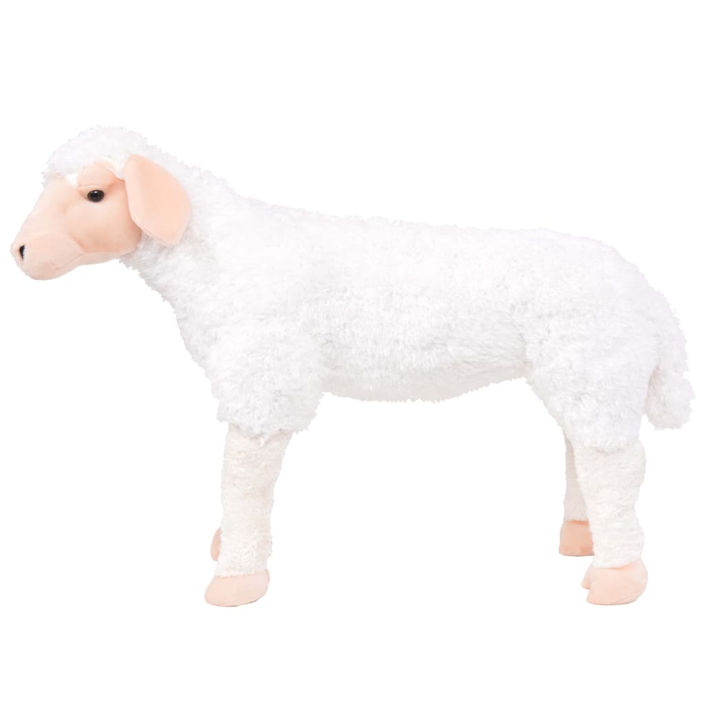 mouton en peluche blanc